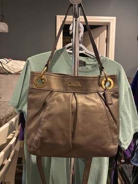 Coach Ashley Leather Convertible Hippie Crossbody Bag F17605